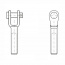 Nerezová koncovka s vidlicou na valcovanie - SUPER MINI - pre lano 4mm, HW 321020004