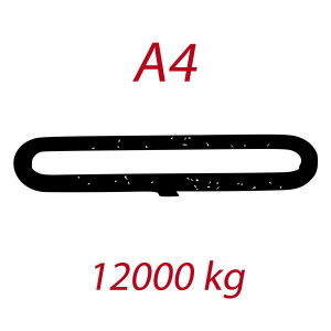 A4 12000kg, závesný popruh plochý nekonečný dvojvrstvový, oranžový, šírka 180mm