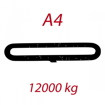A4 12000kg, závesný popruh plochý nekonečný dvojvrstvový, oranžový, šírka 180mm
