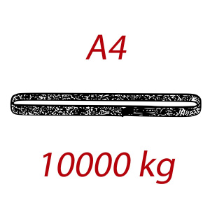 A4 10000kg, závesný popruh plochý nekonečný dvojvrstvový, oranžový, šírka 150mm