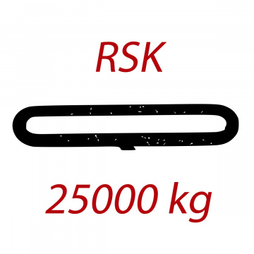 RSK 25000kg, nekonečný závesný popruh so zosilneným plášťom, oranžový