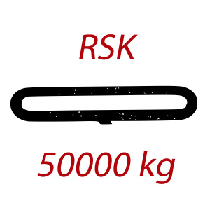 RSK 50000kg, nekonečný závesný popruh so zosilneným plášťom, oranžový