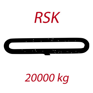 RSK 20000kg, nekonečný závesný popruh so zosilneným plášťom, oranžový