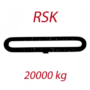 RSK 20000kg, nekonečný závesný popruh so zosilneným plášťom, oranžový