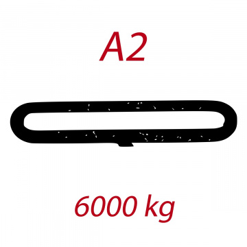 A2 6000kg, závesný popruh plochý nekonečný jednovrstvový, hnedý, šírka 180mm