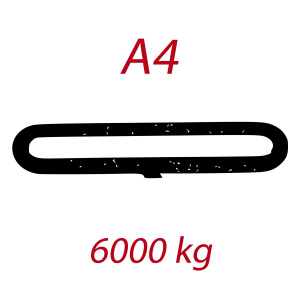 A4 6000kg, závesný popruh plochý nekonečný dvojvrstvový, hnedý, šírka 90mm