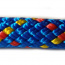 PPV 12mm lano, pletené, s jadrom, 40pramenné, modré s červeno-žltými kontrolkami, max. 100m