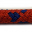 PES / PPV 8mm lano Morávka (7kN), červené s modrými kontrolkami