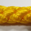 PPV 12mm lano pletené bez jadra, žlté, pevnosť 2320kg, max. 100m