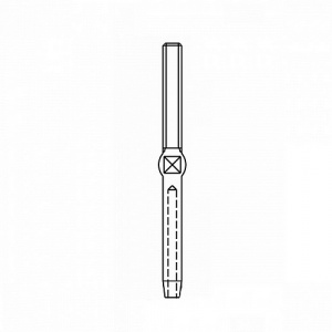 Nerezová závitová koncovka s maticou, AISI 316 (A4)
