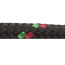 PPV 8mm lano pletené, s jadrom, 16pramenné, čierne s červeno-zelenými kontrolkami, max. 200m