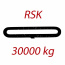 RSK30000kg, L1=10m - nekonečný závesný popruh so zosilneným plášťom, oranžový