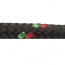 PPV 14mm lano pletené, s jadrom, 16pram., Čierne s oranžovo-zelenými kontrolkami, max. 100m