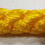 PPV 8mm lano pletené bez jadra, žlté, pevnosť 1110kg, max. 100m