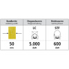 Upínací pás typ 5002 IHD hák, pevná časť, l=0,4m, š.50mm, žltá, 2500/5000daN, žltý